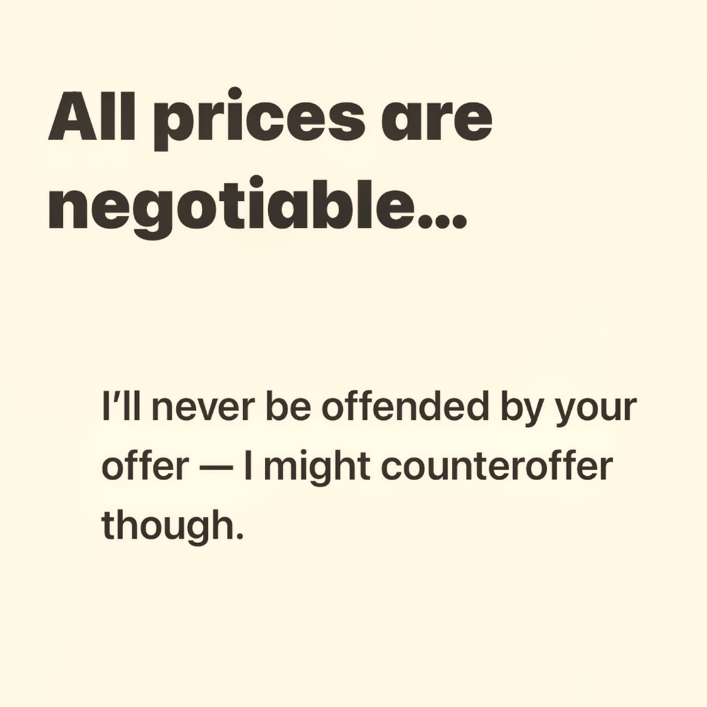 Make me an offer….